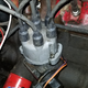 The rotor under the cap is pointed towards the rightmost spark plug wire (that goes to cylinder one)